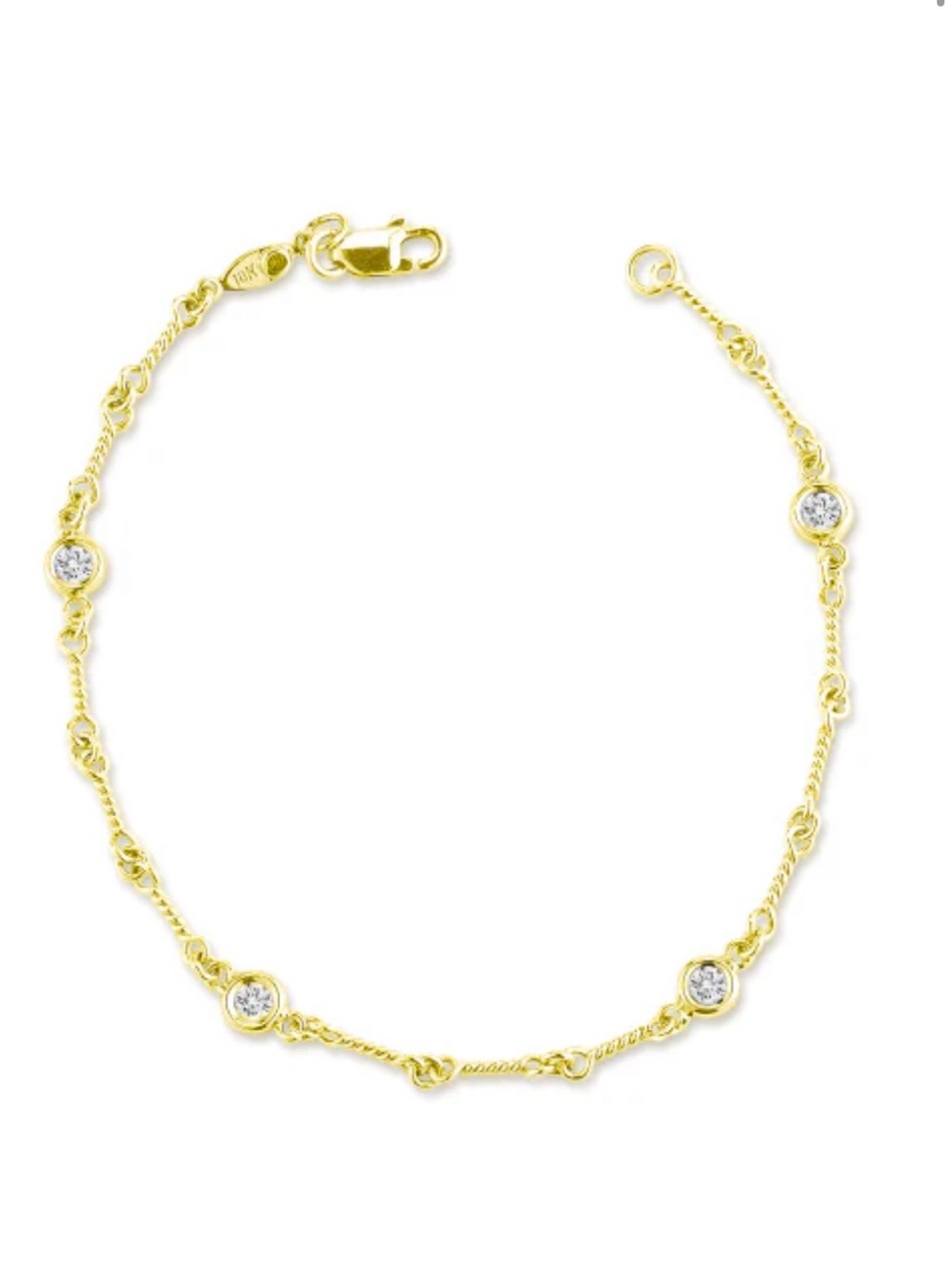 Roberto Coin 18k yellow gold station bracelet